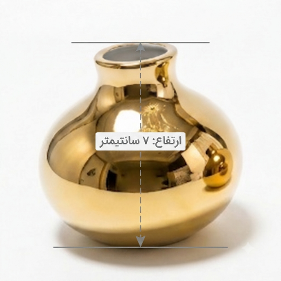 ست دو عددی گلدان دکوری طلایی کوچک نقلی – ارتفاع ۷ سانتیمتر - Image 3